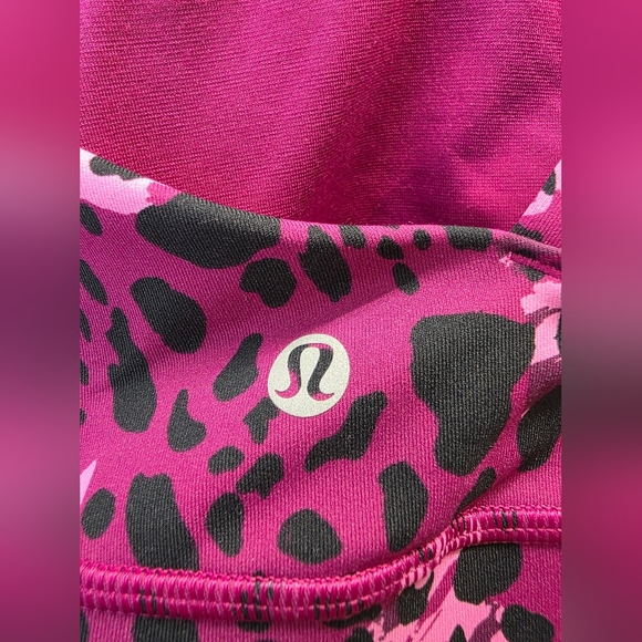 Lululemon Pink Leopard Print Sports Bra - Picture 3 of 4